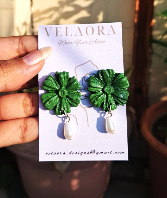 Emerald drop Bloom by Velaora Jewels